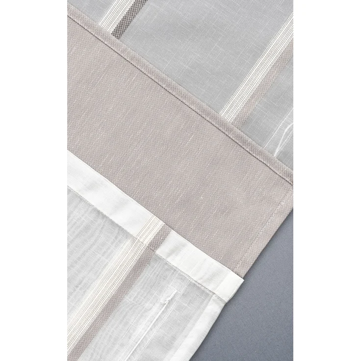 Raffrollo/Raffgardine von Lysel - Tavira (BxH) 100cm * 140cm beigebraun – Bild 3