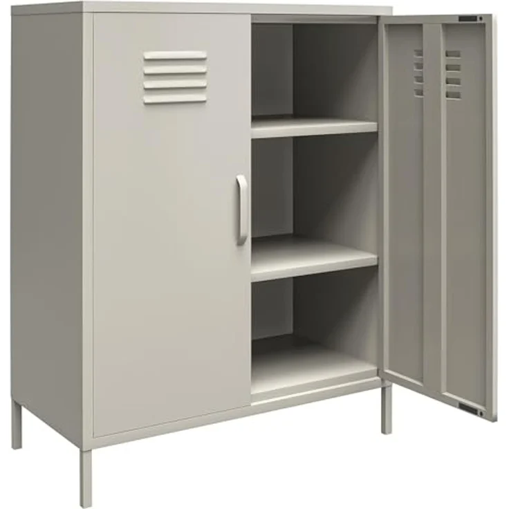 loft24 Mehrzweckschrank Bradford Spind Schrank aus Metall, 2 Türen – Bild 5