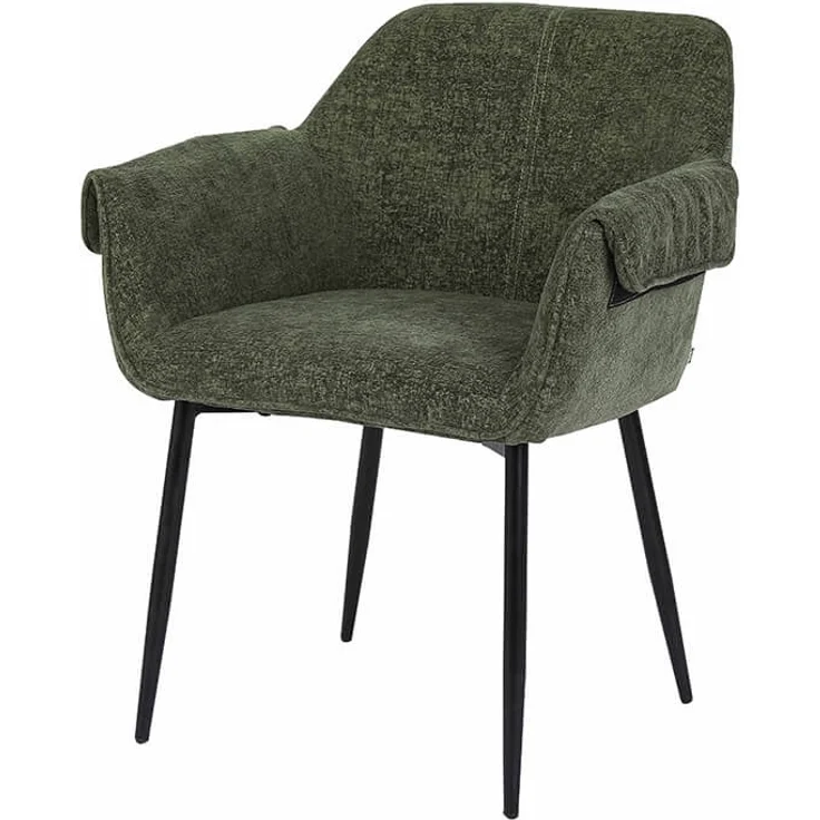 HOME DELUXE Esszimmerstuhl chenille CHENO - 1er Set Grün – Bild 9