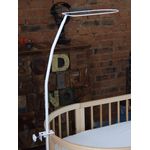 ComfortBaby ® Babybett-Himmelstange/Himmelhalter mit Klemme - Länge: ca. 1,5 m (weiß)