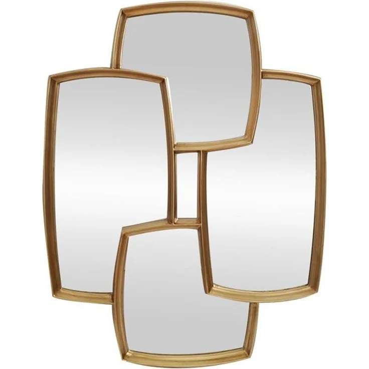 riess-ambiente Wandspiegel QUADRA 90cm gold – vier Spiegelflächen, variabel, Statement Piece (Einzelartikel, 1-St), Spiegel mit Mehrfachoptik – ideal für Flur, Wohn- oder Schlafzimmer – Bild 1