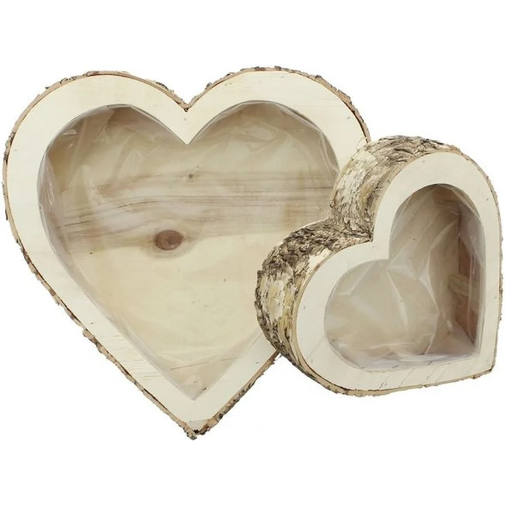 Pflanzherz Birke 2er Set Pflanzschale Pflanzkorb Blumentopf Pflanztopf Übertopf – Bild 4