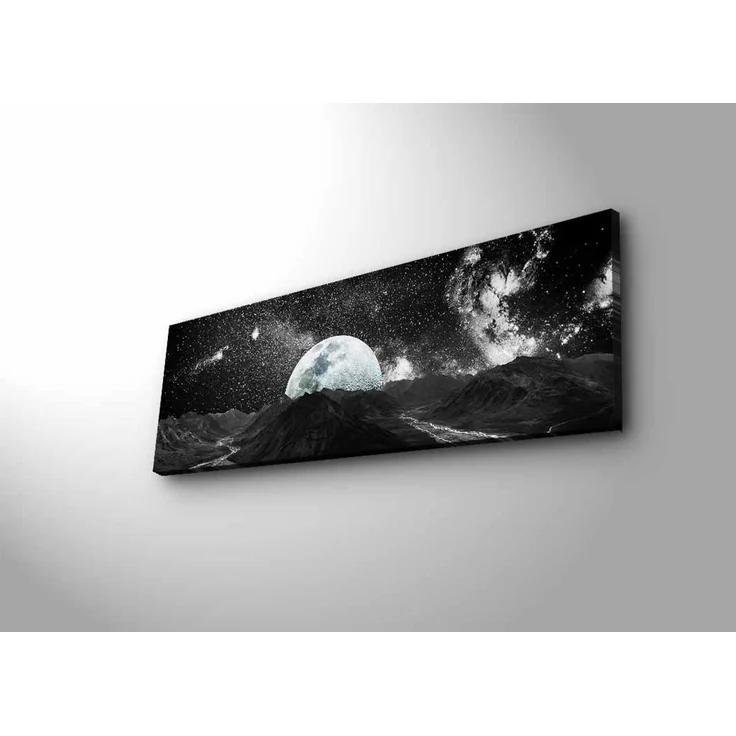 Opviq '3090NASA-009' Dekoratives LED-beleuchtetes Leinwandbild, Mehrfarbig, 90 x 30 cm – Bild 4