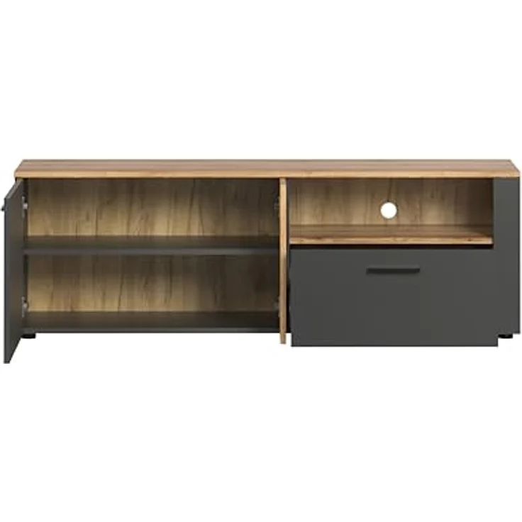 Wohnwand Esteban in grau und Eiche Evoke 340 cm – Bild 6