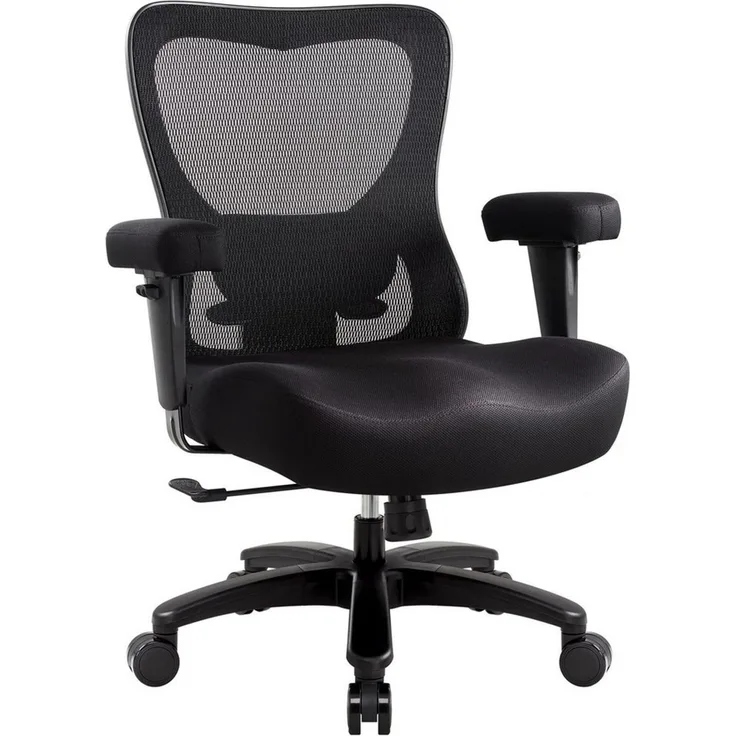 IWMH Bürostuhl Drehstuhl mit Verstellbarer Lendenstütze und Armlehne (Starke Belastung Gaming Stuhl), Ergonomischer Schreibtischstuhl, Mesh Stuhl mit breiter Sitzfläche