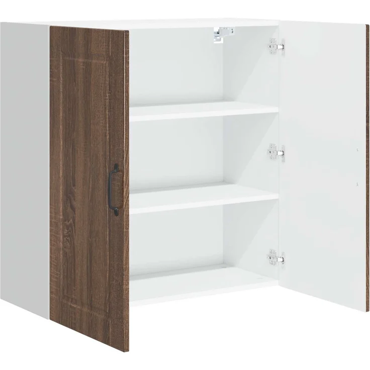 vidaXL Wandschrank PORTO Braun Eichen-Optik 80 x 31 x 80 cm 885412 – Bild 5