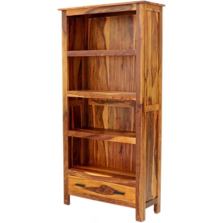 Bücherregal Rami 90x180x35 aus indischem Sheesham-Massivholz