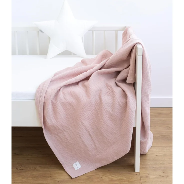 Babydecke Baumwolle MUSSELIN Decke Tuch Sommerdecke 95x95 120x120 150x200 cm, Loolay, Babytragetuch, Strandtuch, Kuscheldecke schützt und spendet Wärme – Bild 1