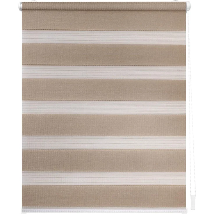 Lichtblick Sonnenschutzsysteme GmbH Doppelrollo Kopenhagen 80 cm x 220 cm (BxL) Taupe modernes Duo Rollo; Klemm- und schraubbar; Lichtdurchlässig und blickdicht – Bild 1