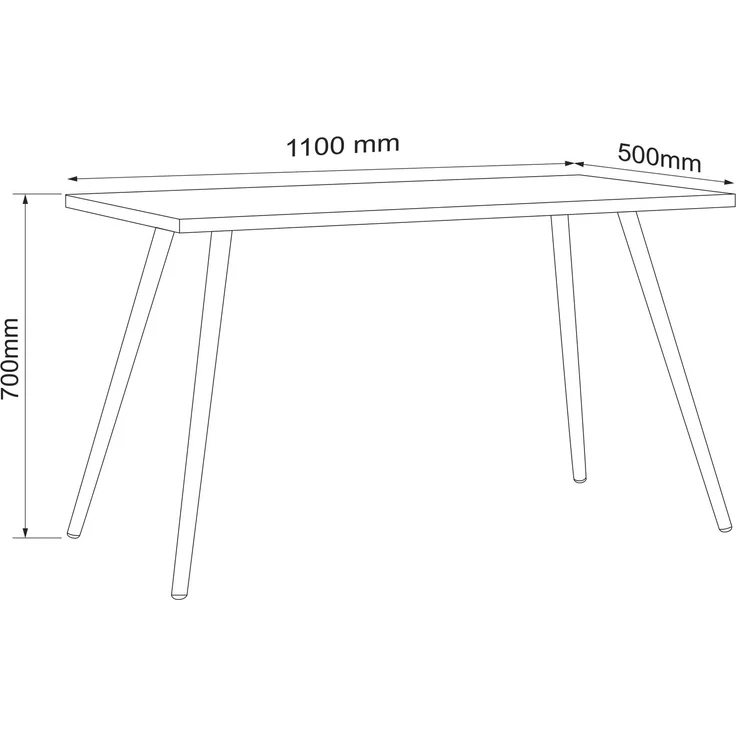 VCM Schreibtisch Salia 920916 Weiß / Honig-Eiche H. 70 x B. 110 x T. 50 cm – Bild 4