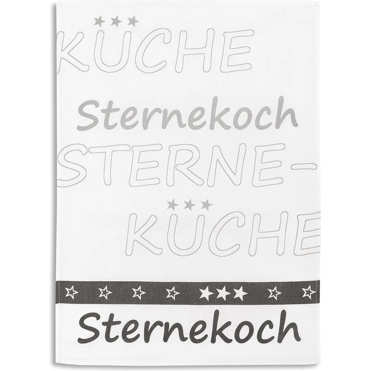 Kracht Geschirrtuch Sternekoch, (Set, 3-tlg, Set), 3er Pack Frottee Küchenhandtücher (3 Stück) ca. 50x50cm Baumwolle – Bild 2