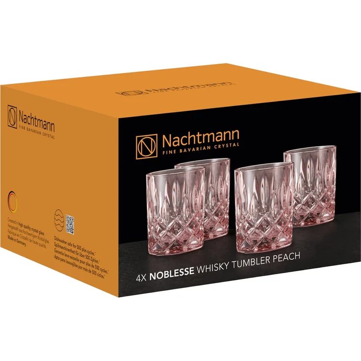 NACHTMANN 104194 NOBLESSE Whisky Tumbler PEACH 4er Set – Bild 4