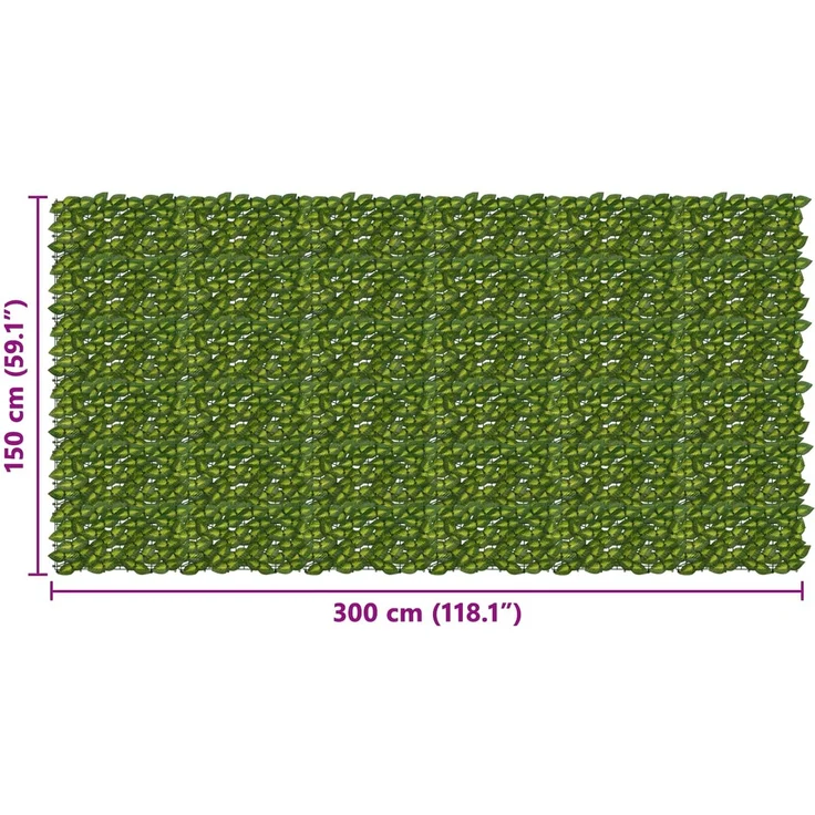 vidaXL Balkonsichtschutz mit Blättern Grün und Gelb 300 x 150 cm 42040678 – Bild 5