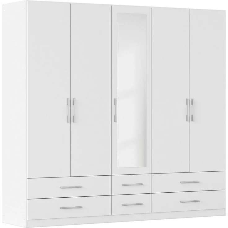 rauch Kleiderschrank Schrank Garderobenschrank Mehrzweckschrank Schlafzimmer HERSBRUCK (3 verschiedene Ausstattungen BASIC/CLASSIC/PREMIUM (inkl. SOFT-CLOSE) mit großzügigen Schubladen sowie Spiegeltüren MADE IN GERMANY – Bild 1