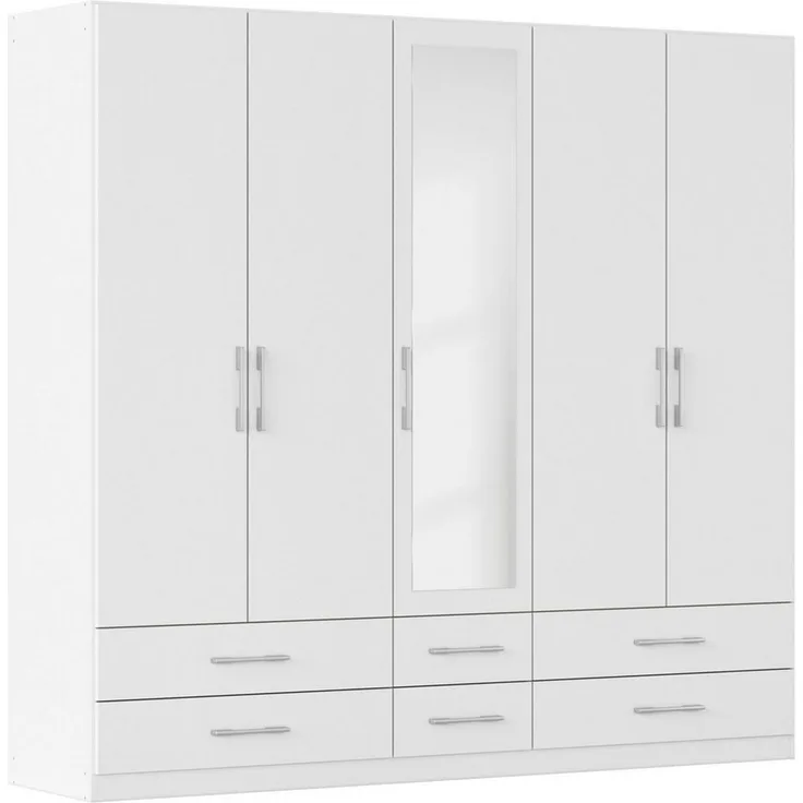 rauch Kleiderschrank Schrank Garderobenschrank Mehrzweckschrank Schlafzimmer HERSBRUCK (3 verschiedene Ausstattungen BASIC/CLASSIC/PREMIUM (inkl. SOFT-CLOSE) mit großzügigen Schubladen sowie Spiegeltüren MADE IN GERMANY