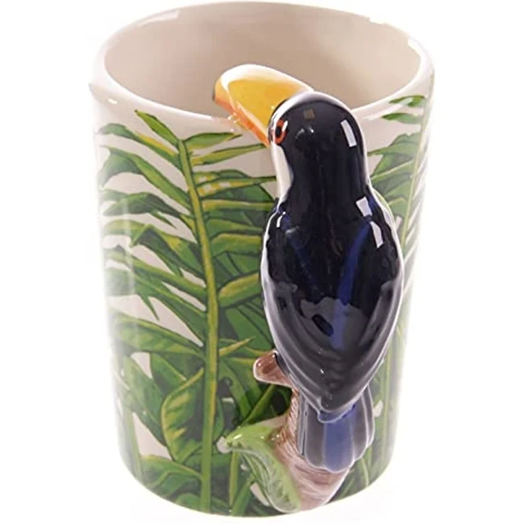 Puckator Tasse Tukan 3D Kaffeebecher mit Tukan als Griff aus Keramik – Bild 5