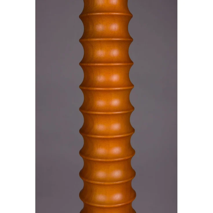 DutchBone Stehlampe Horace mit massivem Eichenholzfuß und beigem Baumwollschirm Braun 60x60x145 cm – Bild 6