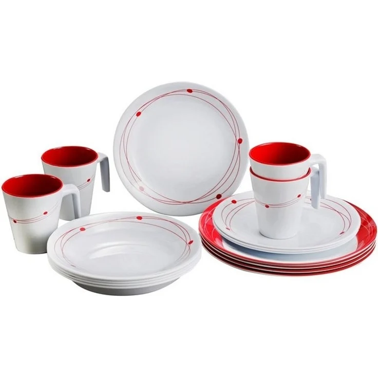 BRUNNER Geschirr-Set Melamin Ess Geschirr Set Cosmic, Melamin, 16-teilig Camping Reise Teller Becher – Bild 3