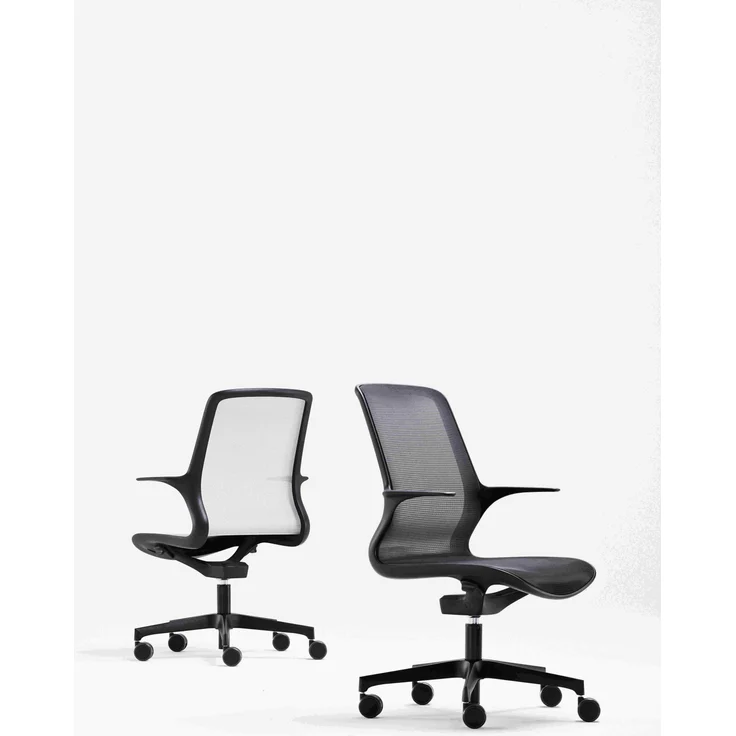 Bürodrehstuhl LOOP, minimalistisches Design, netzbespannte Rückenlehne und Sitz – Bild 2