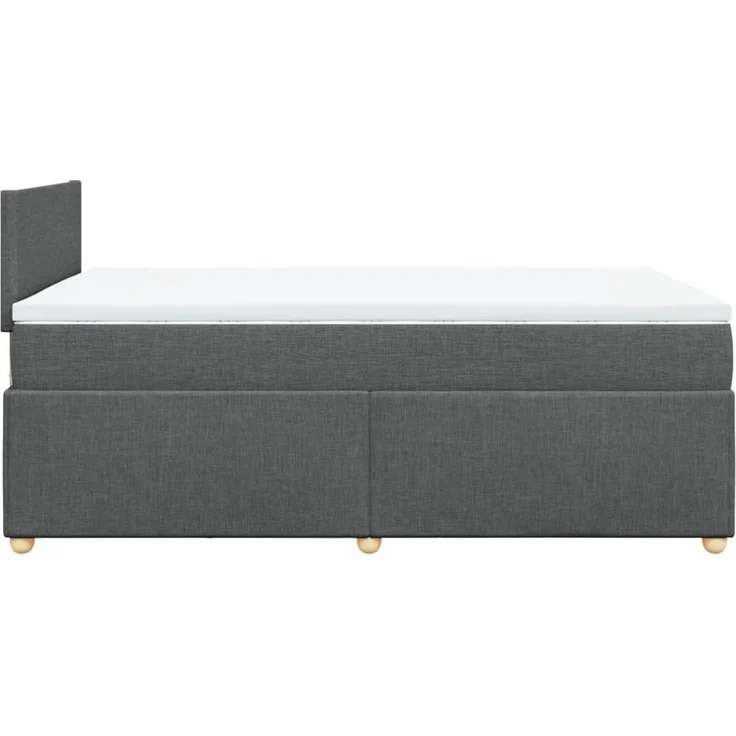 vidaXL Boxspringbett mit Matratze Dunkelgrau 120x190 cm Stoff 3288913 – Bild 7