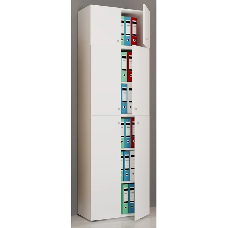VCM Büroschrank Lona 917788 Weiß H. 223 x B. 70 x T. 39 cm – Bild 3