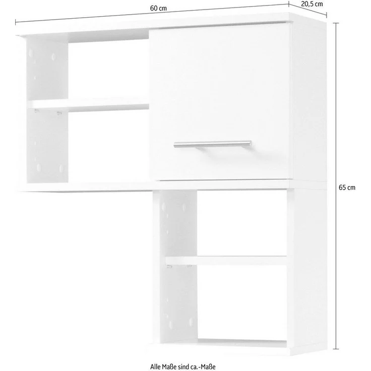 Schildmeyer Hängeschrank 119993 Isola, 60x20. 5x65 cm, weiß – Bild 3