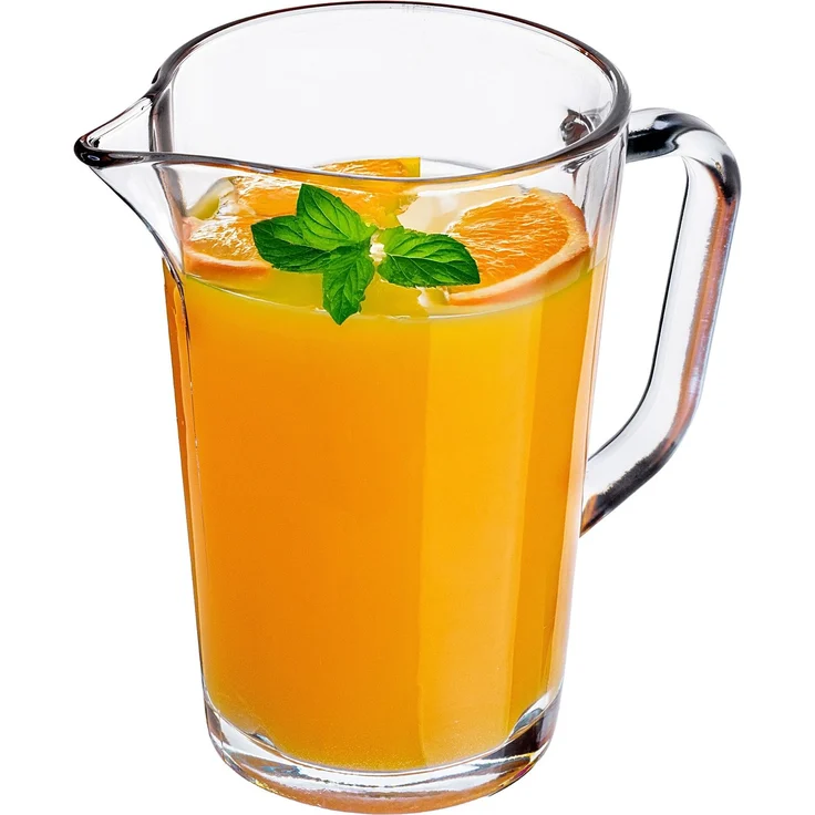 KADAX Krug, Glaskanne, Glaskrug aus robustem Glas, Wasserkrug mit Auslauf und handlichem Griff, Glaskaraffe für kalte Getränke, Saft, Milch, Eistee, transparent – Bild 5