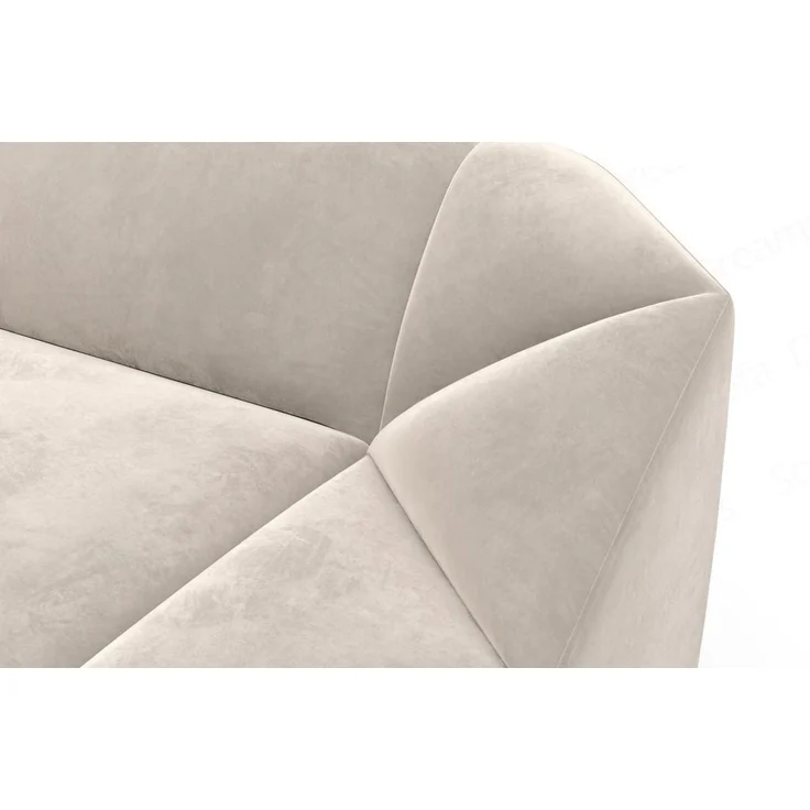 Samtstoff Ecksofa Cabrera L Form - Samtstoff - sand – Bild 5