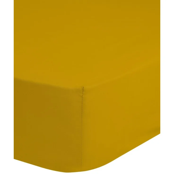 HIP Spannbettlaken Uni 90x200 cm Ocre
