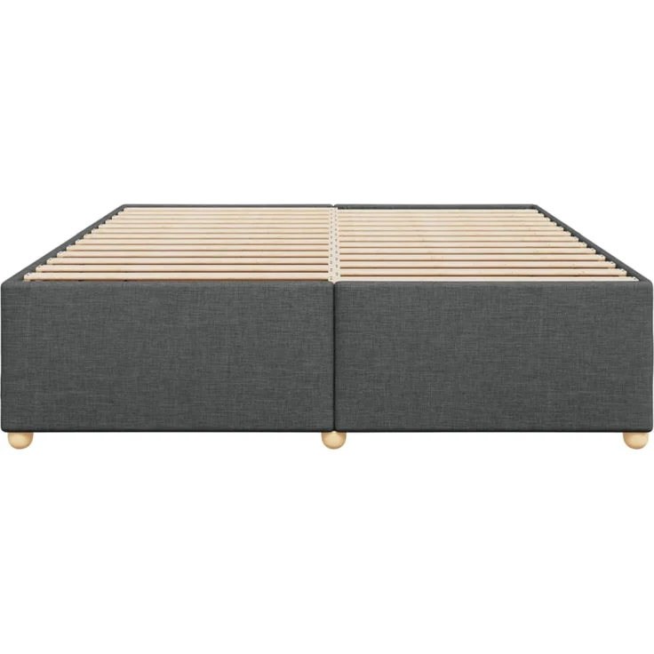 vidaXL Bettgestell ohne Matratze Dunkelgrau 200x200 cm Stoff 3284758 – Bild 4
