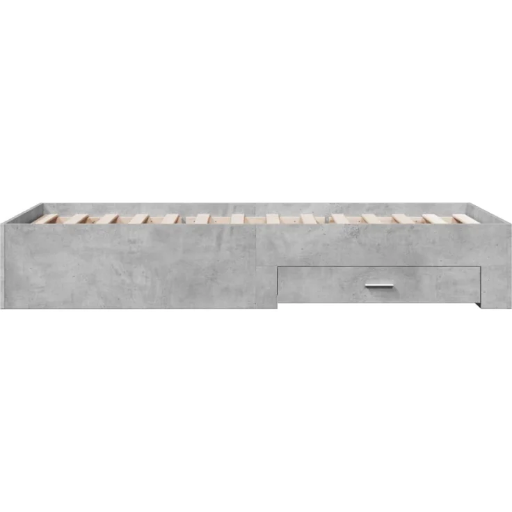 vidaXL Bettgestell mit Schubladen Betongrau 100x200 cm Holzwerkstoff 3280422 – Bild 8