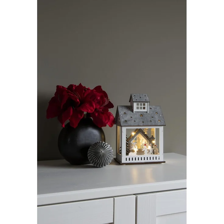 Konstsmide LED Holzsilhouette 'Haus und Markt' warm/weiss – Bild 6