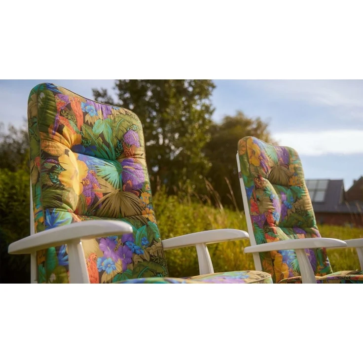 TASTE Sesselauflage hoch 123cm x 50cm x 9cm Dessin 8194 Papagei – Bild 2