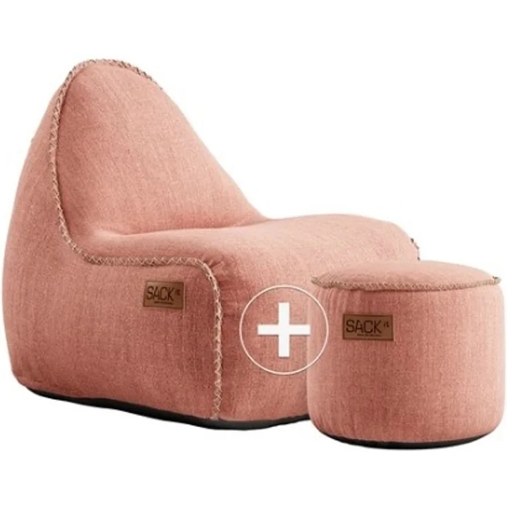 RETROit Cobana Junior Outdoor Kindersitzsack mit Hocker rosé – Bild 2