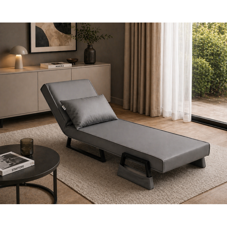 Makika Schlafsessel Schlafsofa Rio klappbar - in Grau – Bild 4