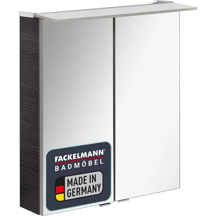 Fackelmann B.PERFEKT LED Spiegelschrank 60 cm breit, Anthrazit