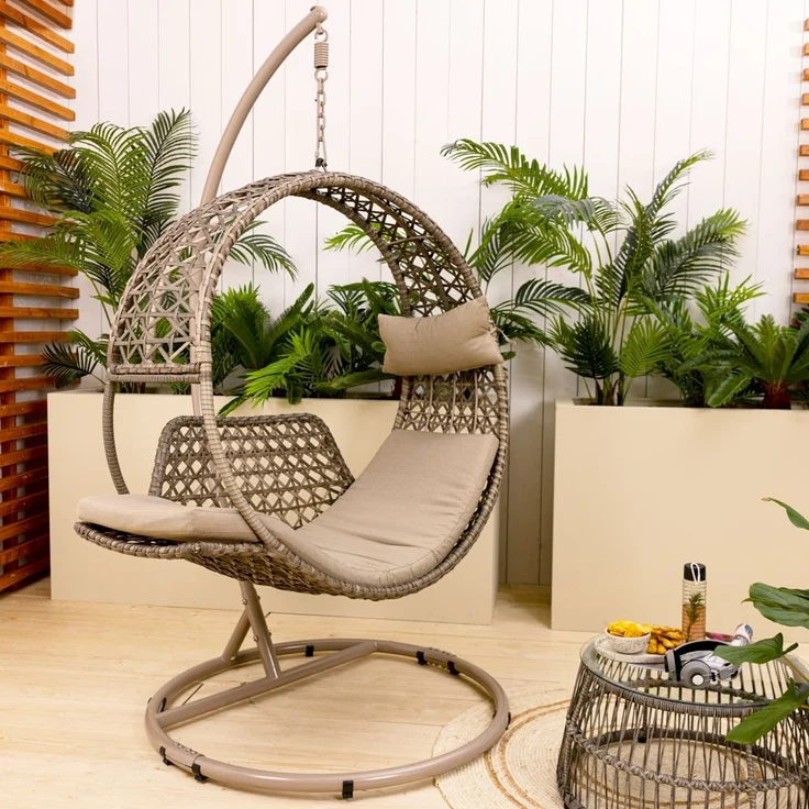 2er Set Kaemingk Kapaa Haengestuhl wicker braun – Bild 2