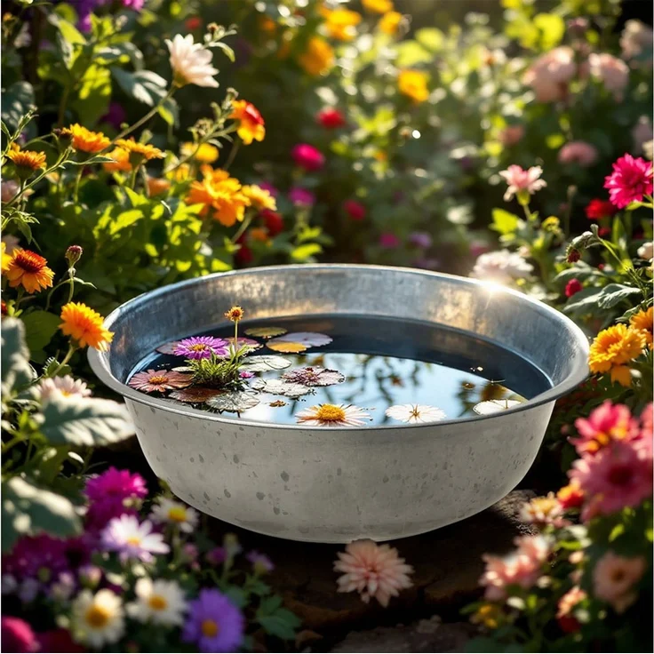 Spetebo Pflanzkübel - Mini Teich Garten Schale (Anzahl, 1 St, Stück), wetterfestes und robustes Material – Bild 3