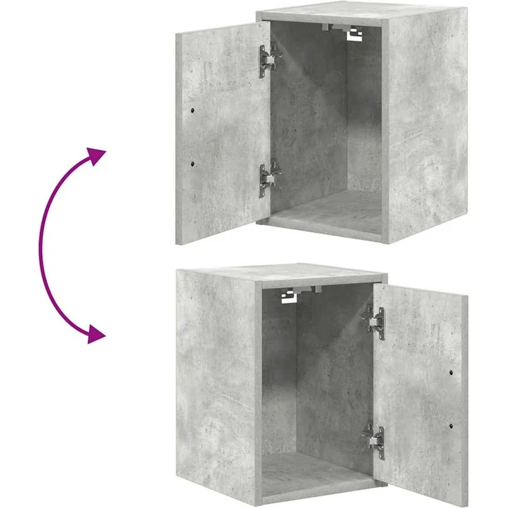 vidaXL Garagen-Wandschrank Betongrau Holzwerkstoff 860613 – Bild 9