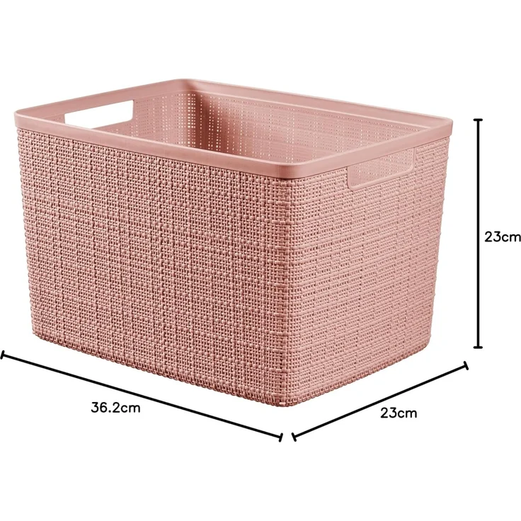 KIS - space for you Korb JUTE rosa BHT 36x23x28 cm rosa Einkaufskorb Aufbewahrungskorb – Bild 3