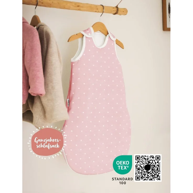 Ehrenkind® Babyschlafsack | Schlafsack Rund 2.5 TOG | Bio-Baumwolle | Ganzjahres Schlafsack Baby Gr. 62/68 Farbe Beige Pusteblume | Oeko-Tex | Schlafsack winter und Sommer – Bild 3