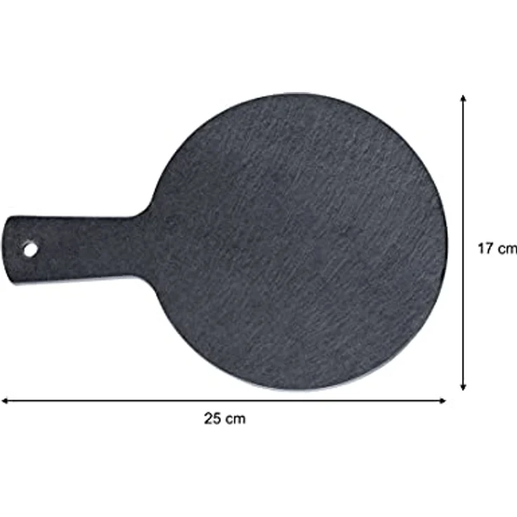 Zassenhaus Griffbrett, Schiefer Rund 25x17 cm – Bild 2