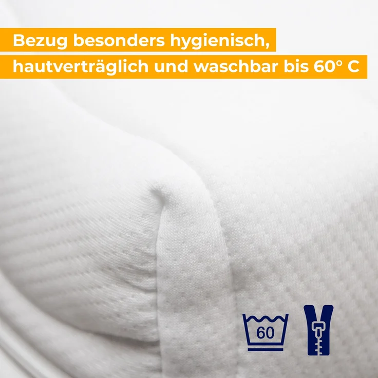 BeCo Onyx Matratze Höhe 21 cm | ergonomischer Schlaf wie im Luxus-Hotel | wahlweise als Federkern oder Kaltschaum | Oeko-TEX® & CertiPUR Zertifiziert Größe 90 x 200 cm Härtegrad Federkern MEDIUM – Bild 4