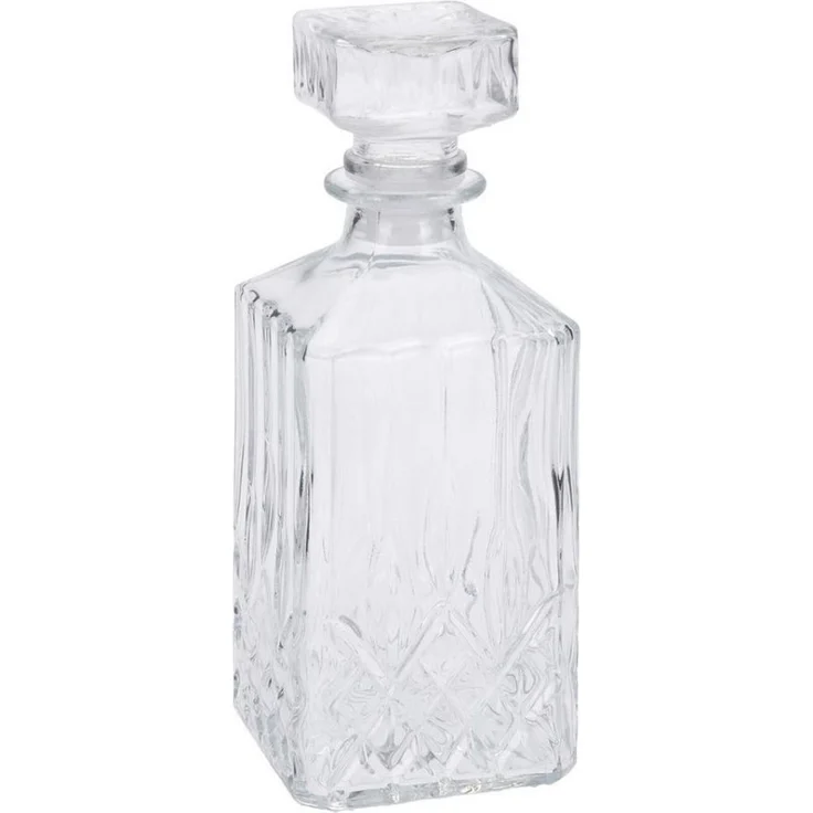 HAC24 Karaffe Whisky Cognac Rum Glas Glaskaraffe Dekanter Flasche Whiskyflasche, (1-tlg), 900 ml mit Glasstopfen – Bild 1