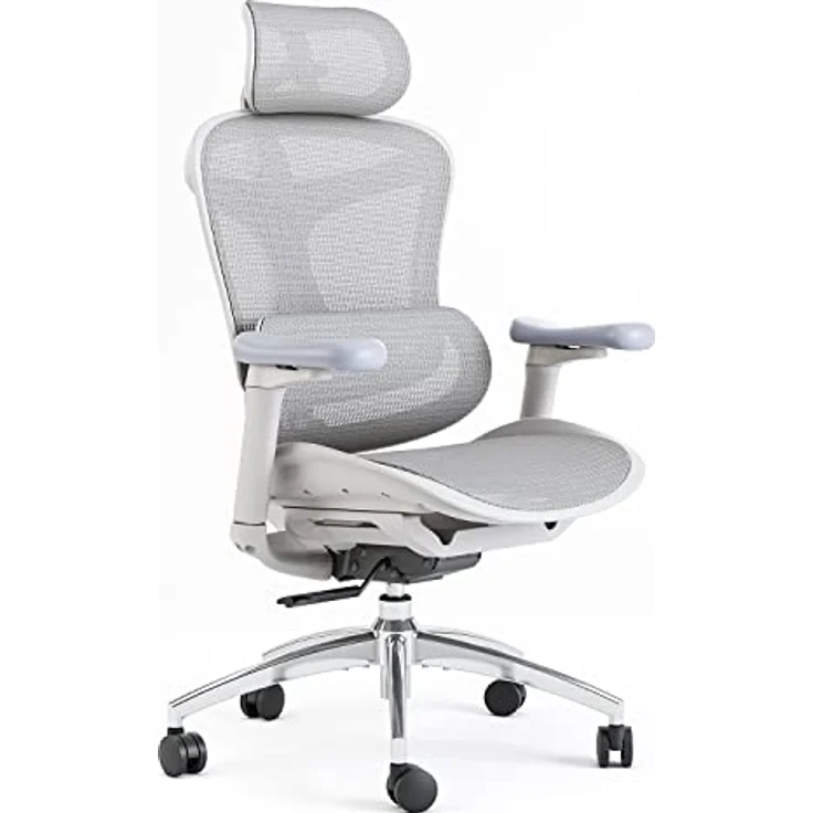 SIHOO Doro C300 Ergonomischer Bürostuhl mit ultraweichen 3D-Armlehnen, dynamischer Lordosenstütze für den Homeoffice-Stuhl, Verstellbarer Rückenlehne (Weiß) – Bild 13