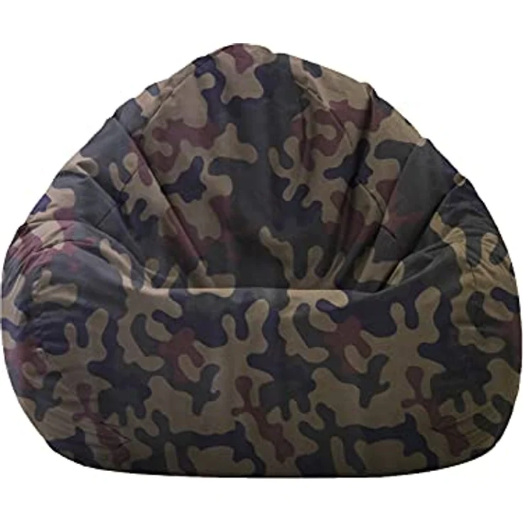 HomeIdeal - Sitzsack XXL Bodenkissen für Erwachsene & Kinder - Geeignet für Gaming oder Entspannen - Indoor wie Outdoor da er Wasserfest ist - mit EPS Perlen, Farbe:Camouflage, Größe:XXL – Bild 2