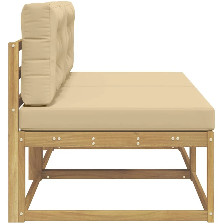 vidaXL Outdoor Mittelsofa 2 stk. 2-Sitzer Massivholz Akazie 901544 – Bild 4