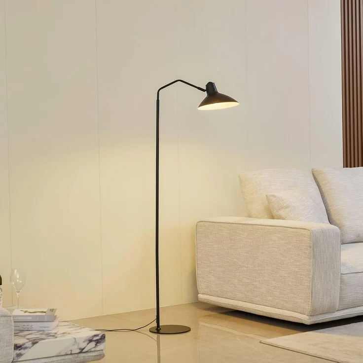 Lindby Stehlampe Adrik, Metall, Schwarz IP20, 1 x 15 W LED – Bild 3