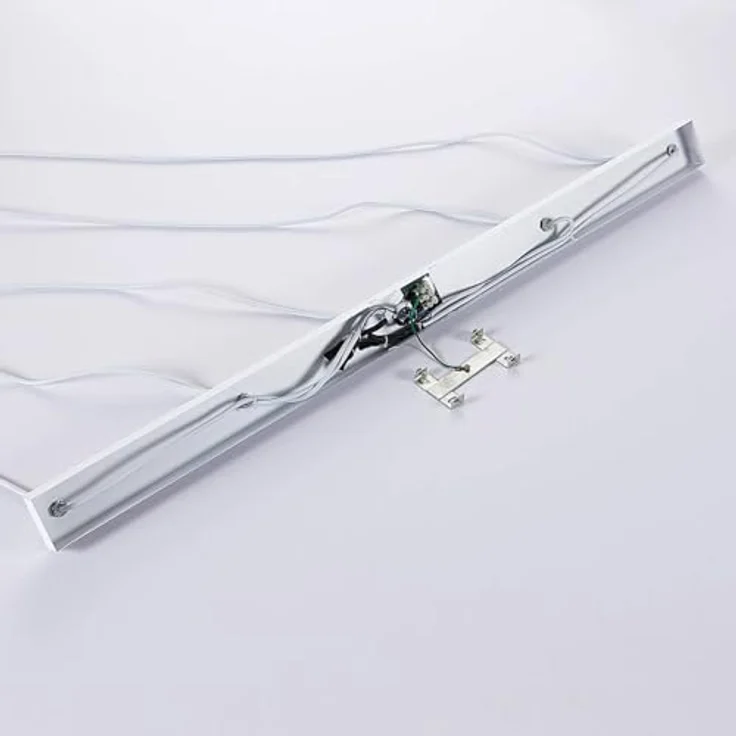 Lindby Pendelleuchte 'Arina', 5-flammig aus Metall und Holz, weiß, E14 max. 8W, 100 x 12 cm, Scandi Design für Wohnzimmer und Esszimmer – Bild 8