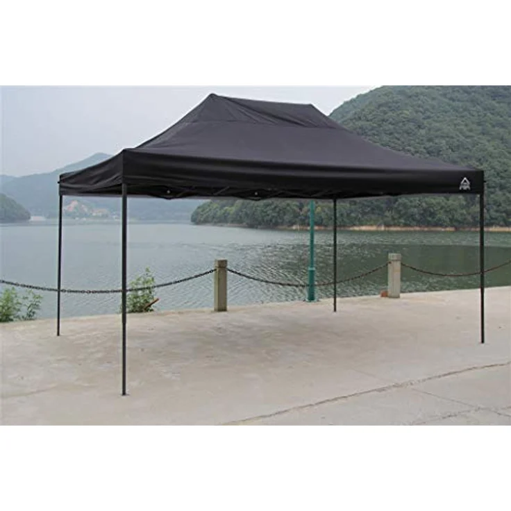 All Seasons Gazebos 3x4. 5m vollständig wasserdichtes Faltpavillon - Schwarz – Bild 6